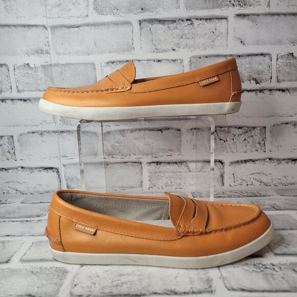 Cole Haan Pinch Main Classic Orange Penny Loafers Women's Size 9 - Picture 3 of 7